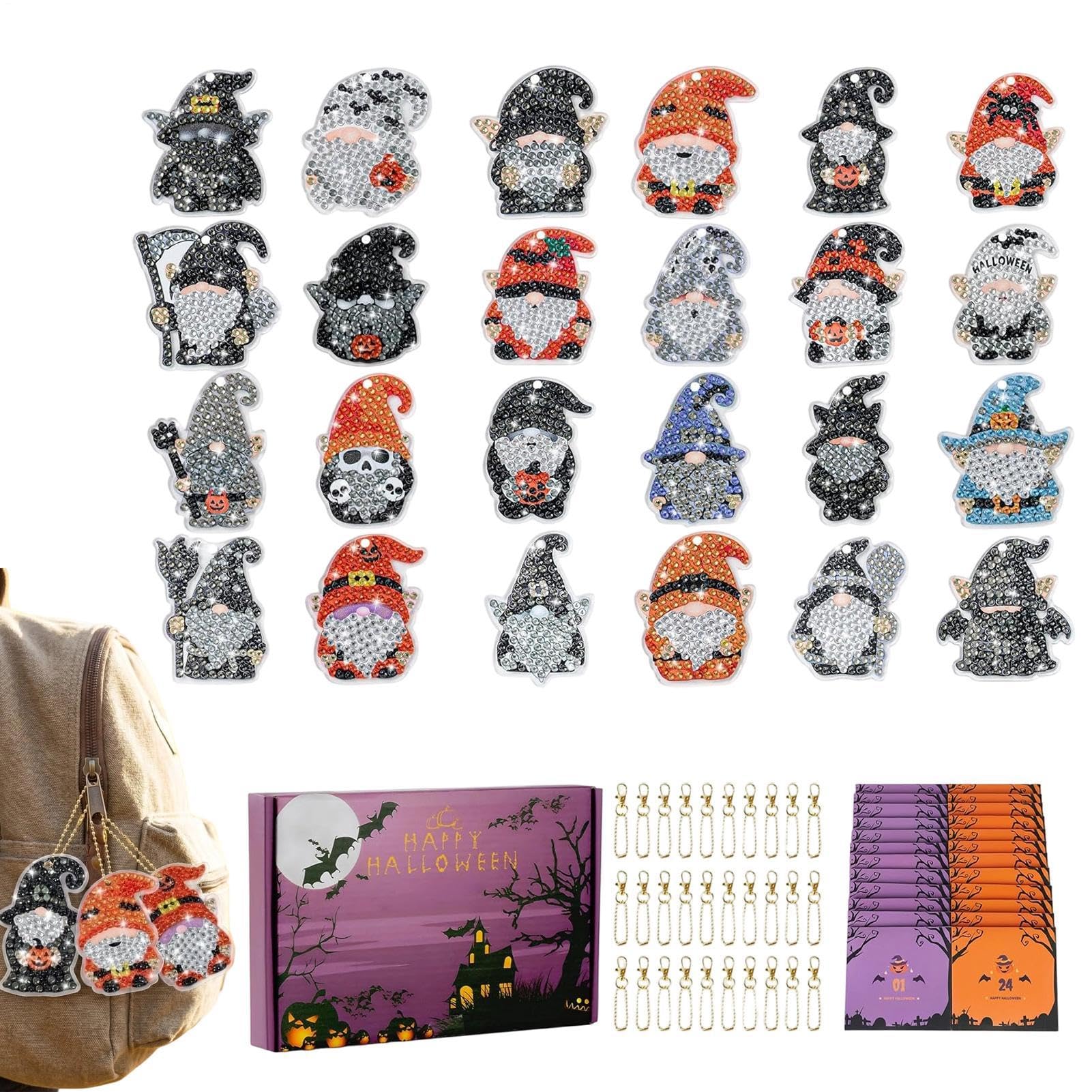 Halloween Countdown Kalender Gnome Schlüsselanhänger Ornamente