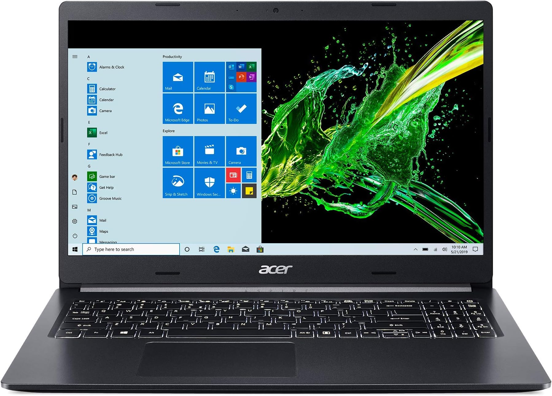 Acer Aspire 5 A515-55G-57H8, 15.6" Full HD IPS Display, 10th Gen Intel Core i5-1035G1, NVIDIA GeForce MX350, 8GB DDR4, 512GB NVMe SSD, Intel Wireless WiFi 6 AX201, Backlit KB, Windows 10 Home