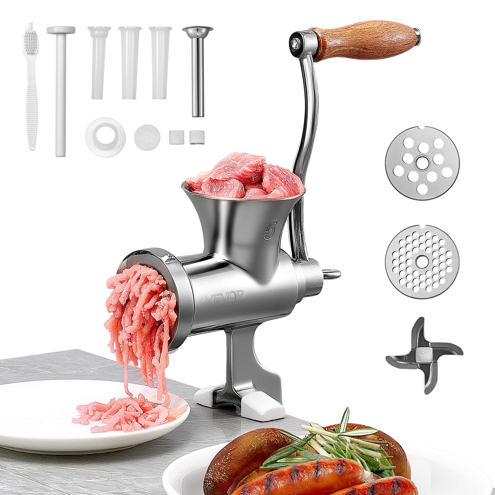 VEVOR Manual Meat Grinder Stainless Steel