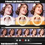 10.3" RGB Ring Light with Tripod and Phone Holder, LED Selfie Ring Light with Tablet Holder, Circle Lights with Stand, 12 Dimming Levels, 32 Color Modes Ringlight for TikTok/Live Stream/Makeup/YouTube