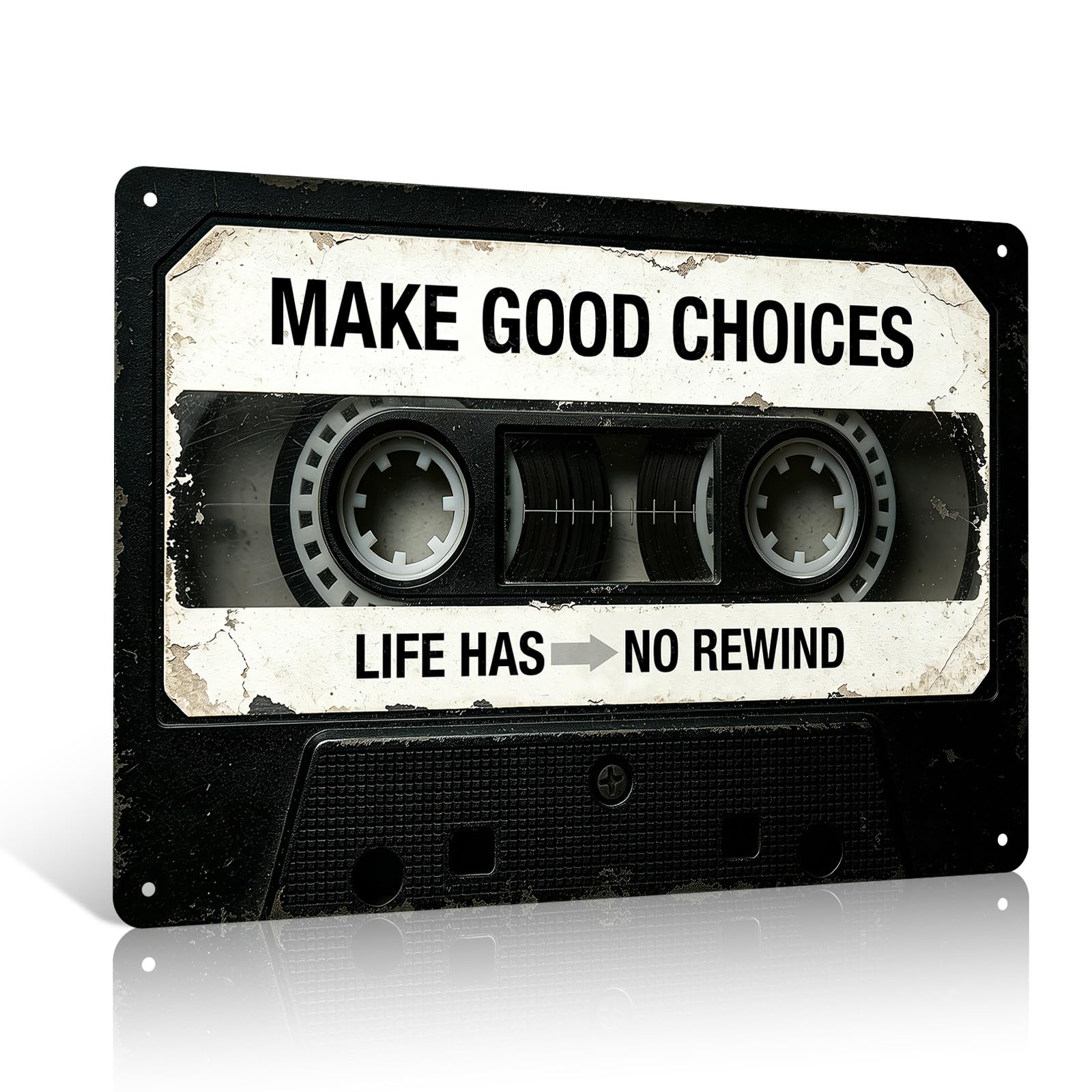 Ulord Music Cassette Metal Sign 8x12 Inches Motivational Wall Art