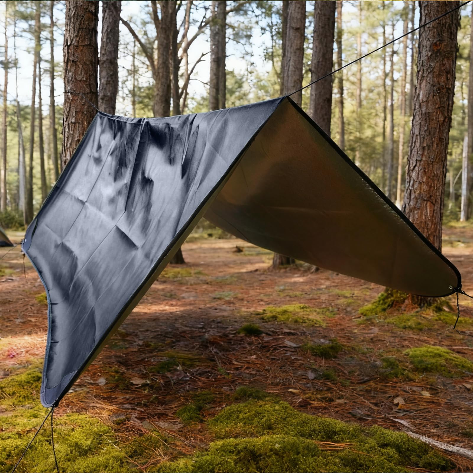 EASTSTORM Manta de Emergencia Pesada 7x5 pies, Bolsa Gruesa de Supervivencia Reutilizable, Lona Reflectante Impermeable Tres Capas para Acampar