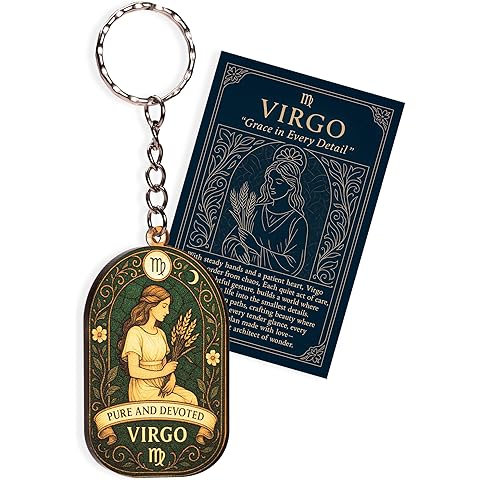 Virgo Gifts For Women Men, Virgo Suncatcher Keychain Zodiac Gifts Keepsake Present ...