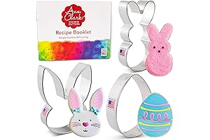 3-Piece Easter Cookie Cutter Set: Bunny, Egg, Rabbit Head