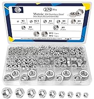 Vista 19 de ZQZ Tuercas hexagonales de 1/2"-13, paquete de 25 tuercas de ferretería de acero inoxidable 304 (A2-70), tuercas de rosca gruesa de pulgada estándar