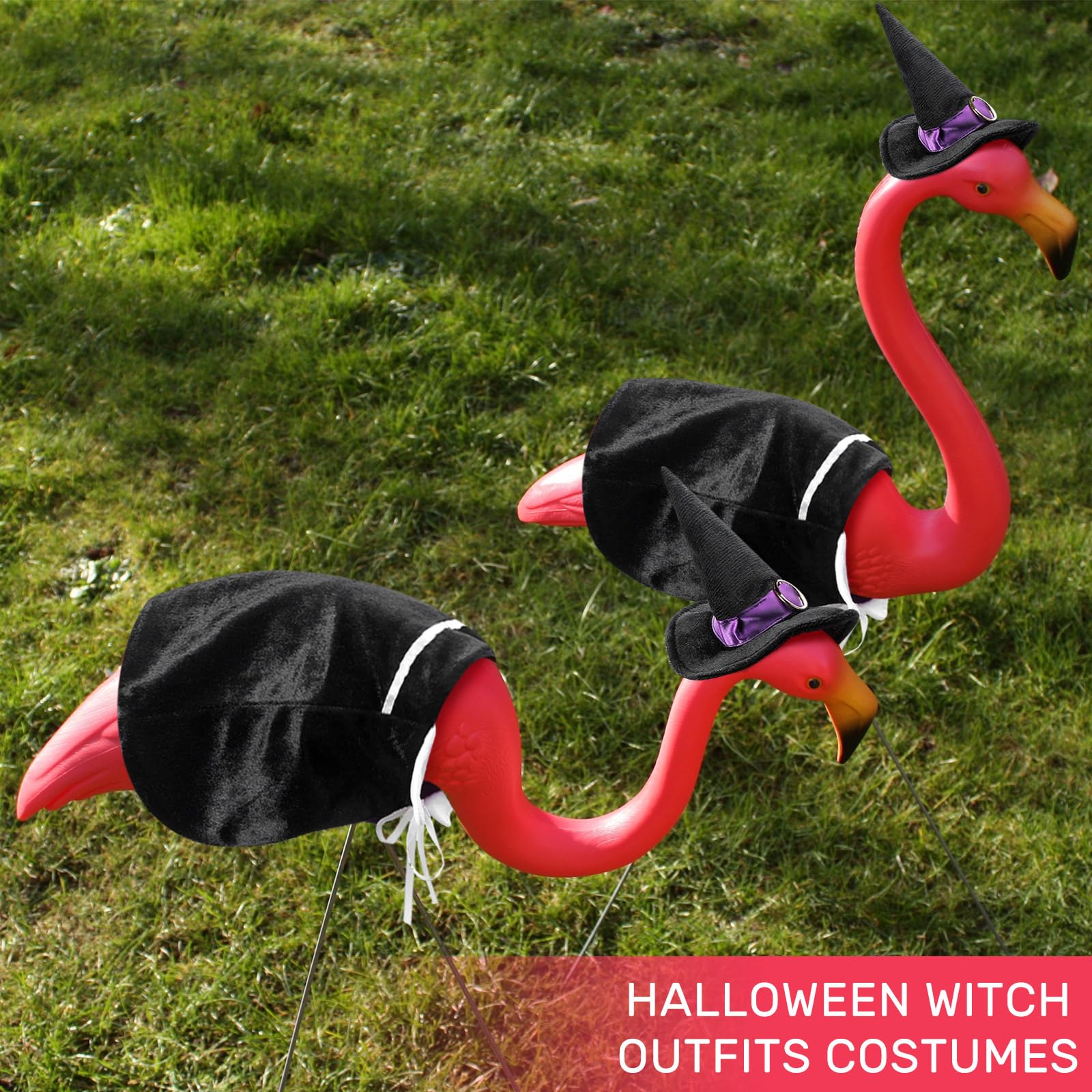 Patriotisches Flamingo-Outfit Für Den 4. Juli – Hut & Umhang In Rot, Blau, Weiß, Für Garten-Deko (Statue Nicht Enthalten)