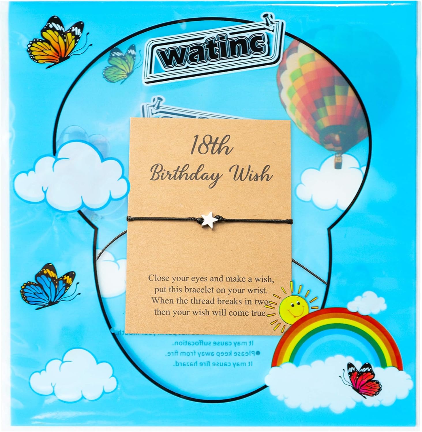 WATINC 18th Birthday Wish Bracelet, Adjustable Star Shape Bracelet for Valentine’s Birthday Gift, Make A Wish Jewel for Couple Friendship, Women Teen Jewelry Fashion Charm - Image 7