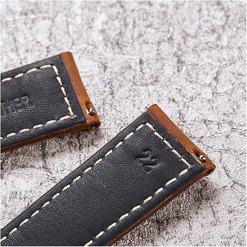 Miniatura 4 de Leather Wristband Fit For Samsung Fit For Huawei Fit For Honor 20mm 22mm 24mm Waterproof Replacement Strap Band Watch Accessories watch strap