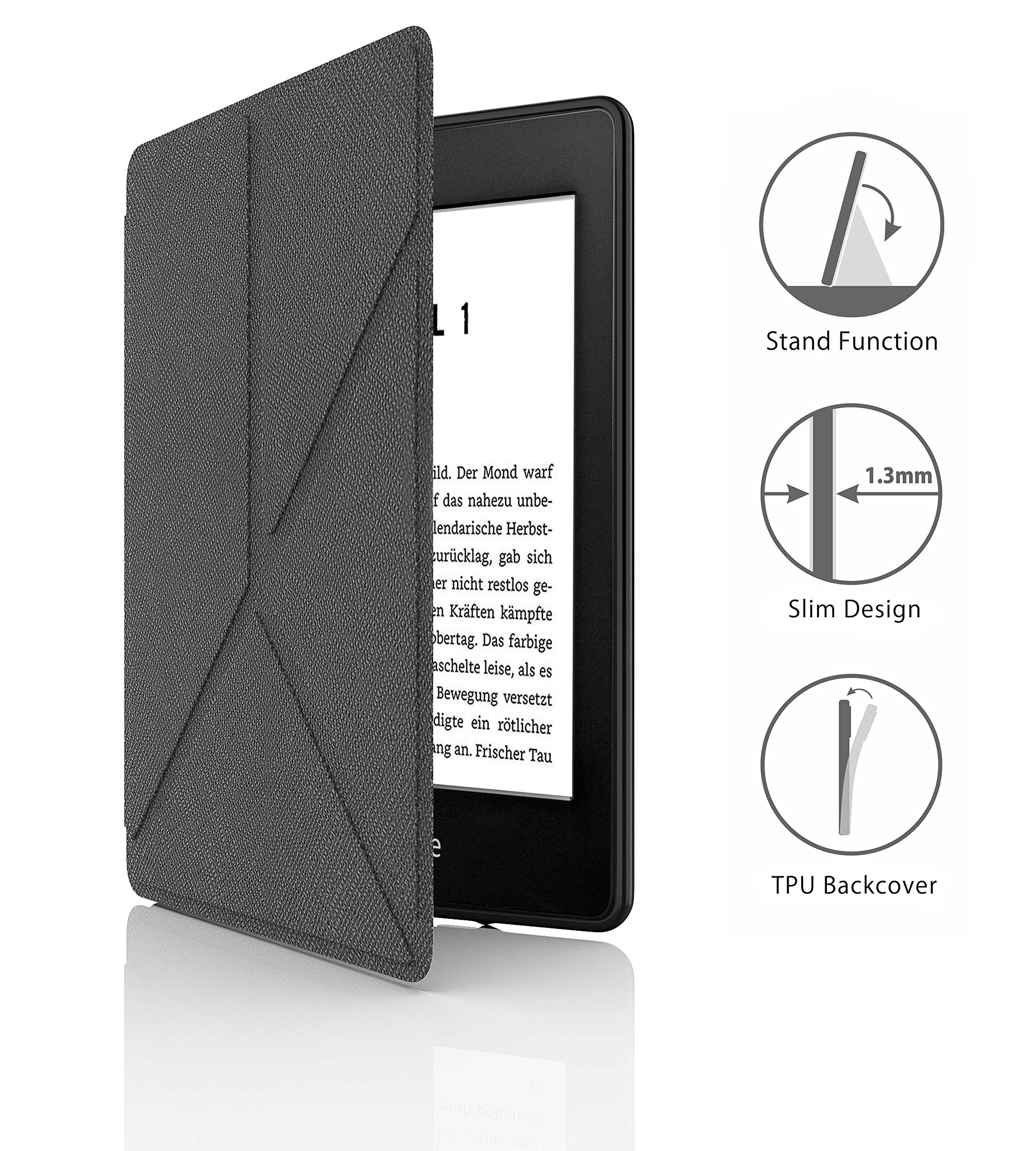Custodia Origami Per Kindle Paperwhite 10 - Cover Con Supporto E Risveglio Automatico - Foto 9