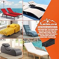 Vista 6 de Easy-Going - Funda impermeable para tumbona de patio, resistente a todo tipo de clima, con ventilación de aire, 68 pulgadas de largo x 30 pulgadas