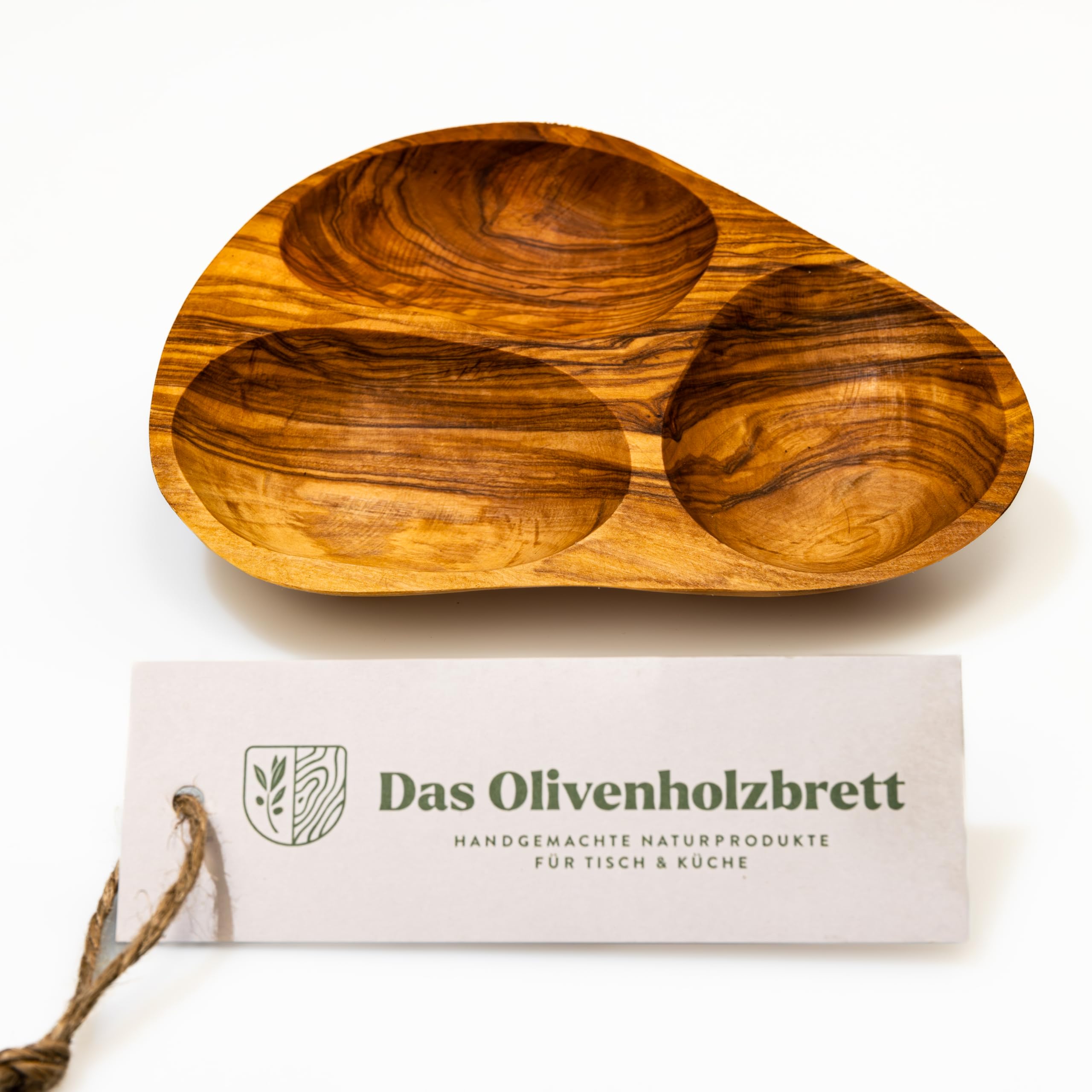 das Olivenholzbrett® / Nierschaal van hout/schaaltjes van olijfhout/tapas schaal/bijgerecht schaal van olijfhout / 22 cm