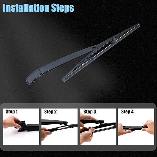 Miniatura 6 de Limpiaparabrisas trasero de 12 pulgadas para Mazda 3 Hatchback 2014-2018 Mazda 6 2004-2007 Reemplazar # 68197111AA limpiaparabrisas trasero