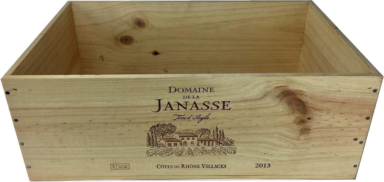 Vineyard Crates French Wine Crate 12 Bottle Wooden Wine Box for Wine