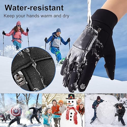 Miniatura 4 de weiatas Winter Fingerless Gloves for Men Women Touch Screen, Cold Weather Thermal Sport Gloves for Fishing Running Cycling Driving Hiking, Warm