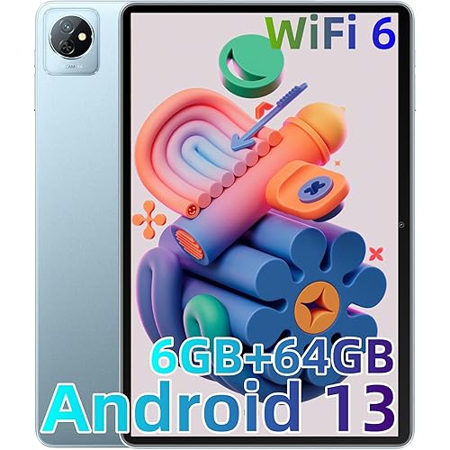 Blackview 10 inch Android 13 Tablet Tab 30 WiFi, 2024 Tablets with 2.0GHz CPU, 6(2+4) GB+64GB 2TB Expand, Wi-Fi 6 Model, HD+IPS Display, 5100mAh, Dual Speakers and Camera, BT5.2, Blue