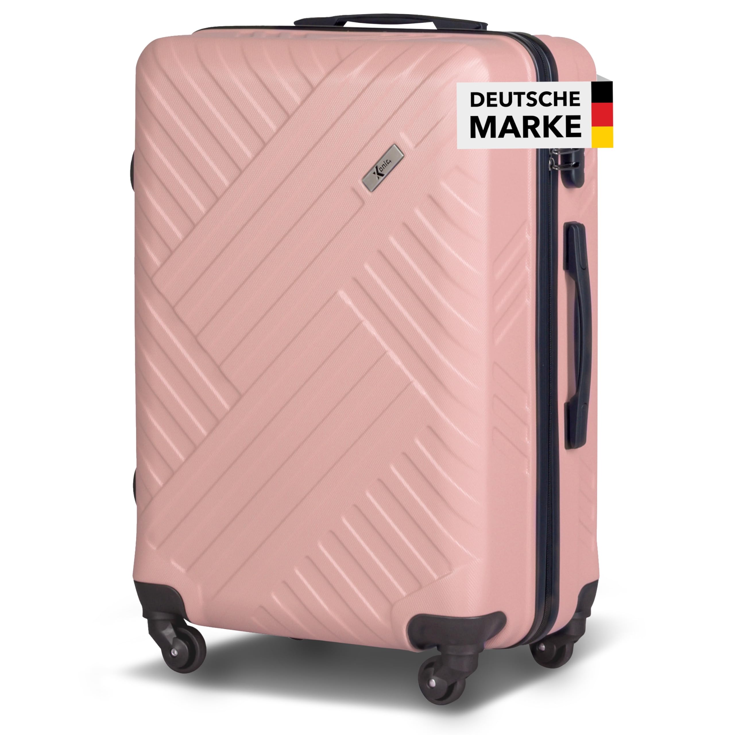 Xonic Design Reisekoffer mit Rollen– ABS Hartschalenkoffer mit 360° Leichtlauf-Rollen – hochwertige Koffer Trolleys Zahlenschloss in M, L, XL oder Set –Handgepäck Koffer, Suitcase