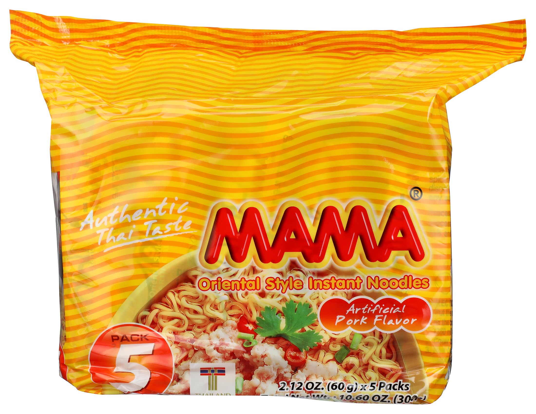 Amazon.com: Mama Oriental Style Instant Noodles, Pork Flavor, 5