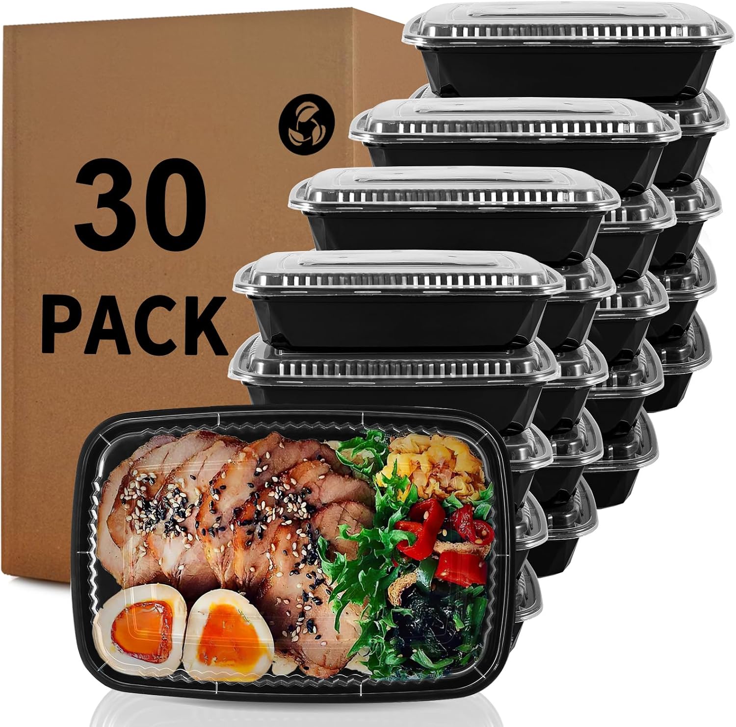 Meal Prep Container, 30 Pack 32 oz Food Storage Containers with Lids ...