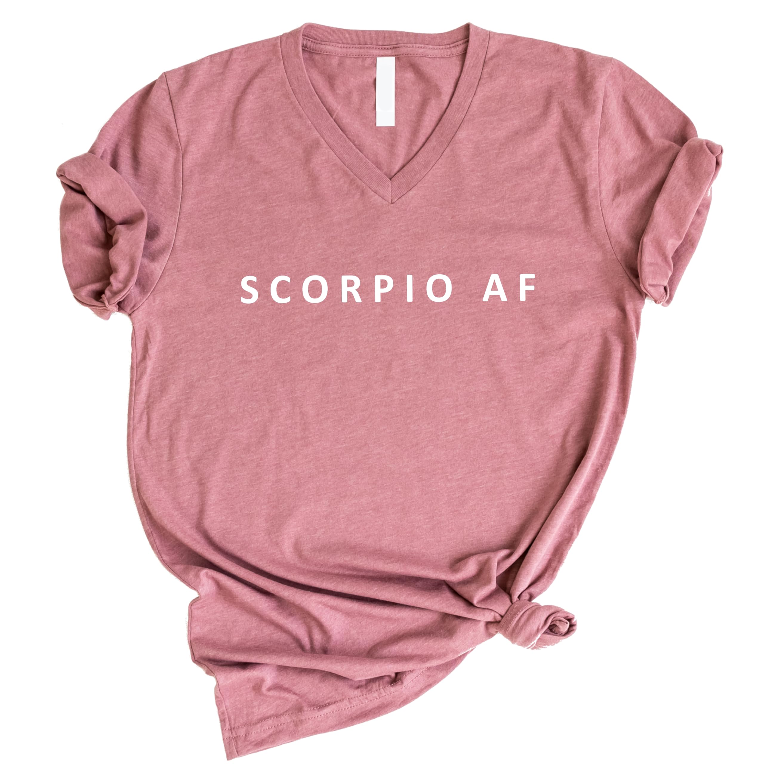 HandmadeScorpio Af Zodiac Shirt, Scorpio Af Zodiac Sweatshirt, Scorpio Af Zodiac Tank Tops, Scorpio Af Zodiac V-Neck, Scorpio Af Zodiac Hoodie, Scorpio Zodiac T-Shirt, Astrology Tee (Womens V-Neck)