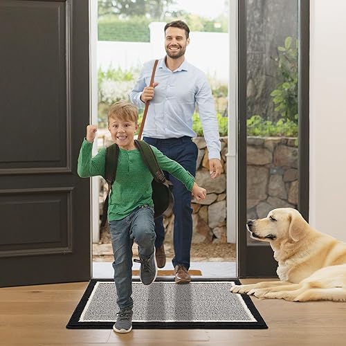 Miniatura 393 de GRANNY SAYS Felpudo para interiores, 32 x 48 pulgadas, antideslizante, tapete grande para puerta, tapete de bienvenida para exteriores, lavable