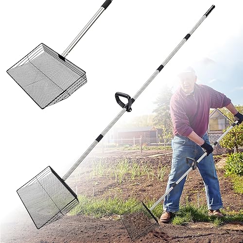 Large Chicken Poop Scooper, Metal Coop Scoop with 32" to