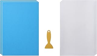 Sticky Flock Rhinestone Template Material for Hotfix Rhinestones Magic Flock Plus Rhinestone Flock for Cameo Cricut 12"x8" 3 Sheets with 3 Sheets Hotfix Rhinestone Tape