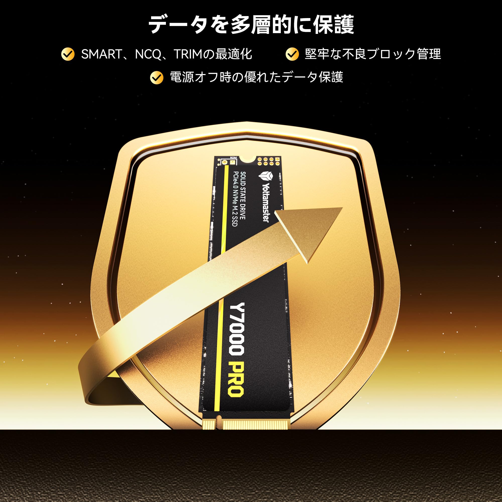 Amazon | Yottamaster 内蔵 SSD 1TB PCIe Gen4x4 M.2 NVMe 2280 最大  