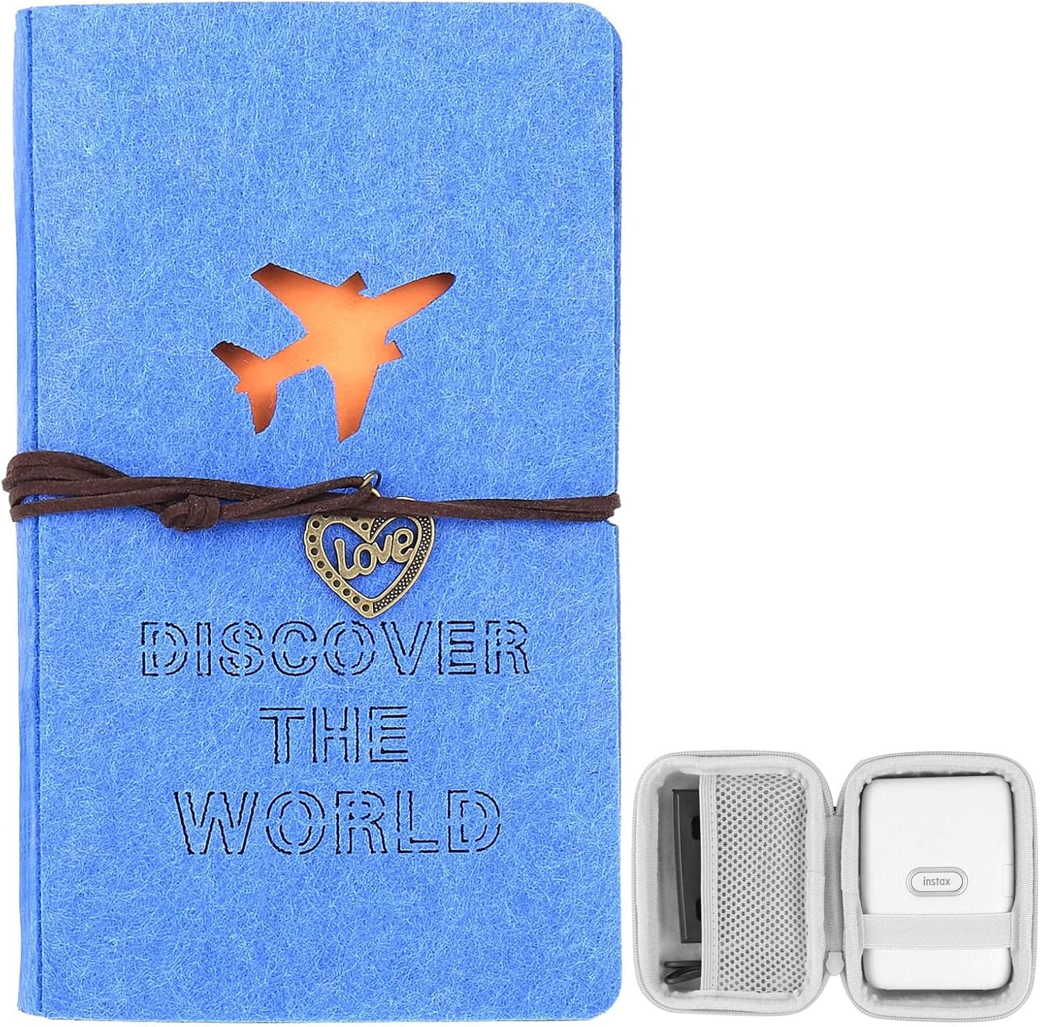 Holds 180 Photos 2x3 Photo Album Book + Fujifilm Instax Mini Link Printer Hard Case