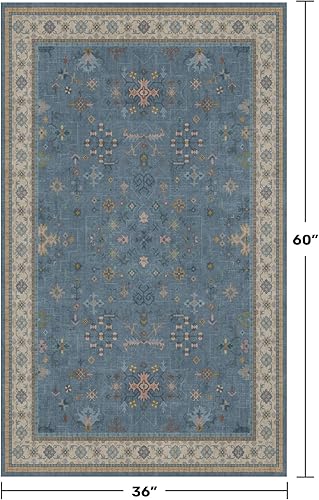 Miniatura 625 de Alfombra Boho Negra para Sala de Estar - Alfombra de Área Lavable de 10x14 Pies, Alfombras de Comedor para Debajo de la Mesa, Alfombra Suave de Pelo