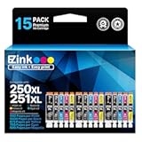 Compatible Ink Cartridges Replacement for Canon 250 251 XL PGI-250XL CLI-251XL to use with PIXMA MX922 MX920 IX6820 MG5520 MG7520 IP8720 MG6620 MG6320 MG7120 &lpar;15 Pack&rpar;