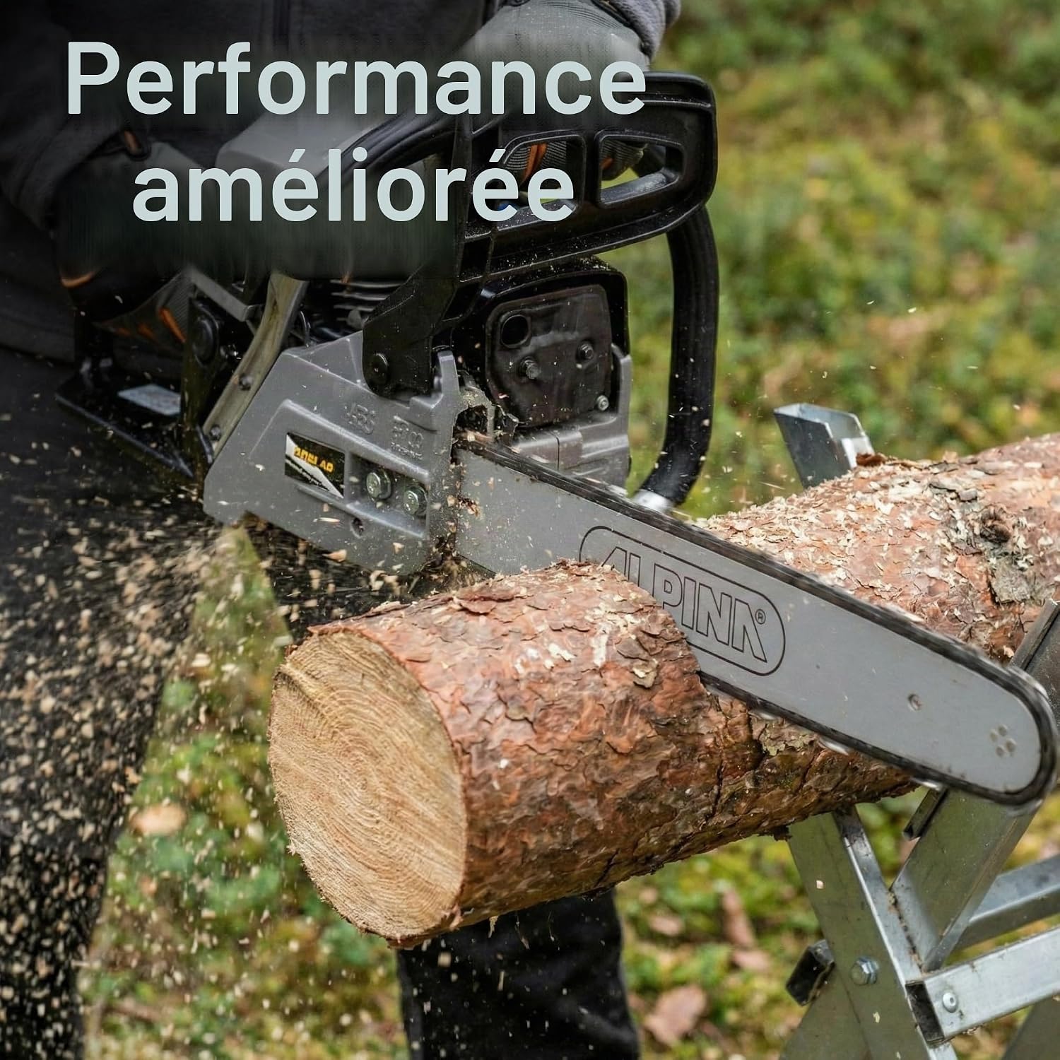 ALPINA Tronçonneuse ACS 46 (18"), moteur à essence 45cm³ (1,8kW), guide-chaîne 45cm — vue 5