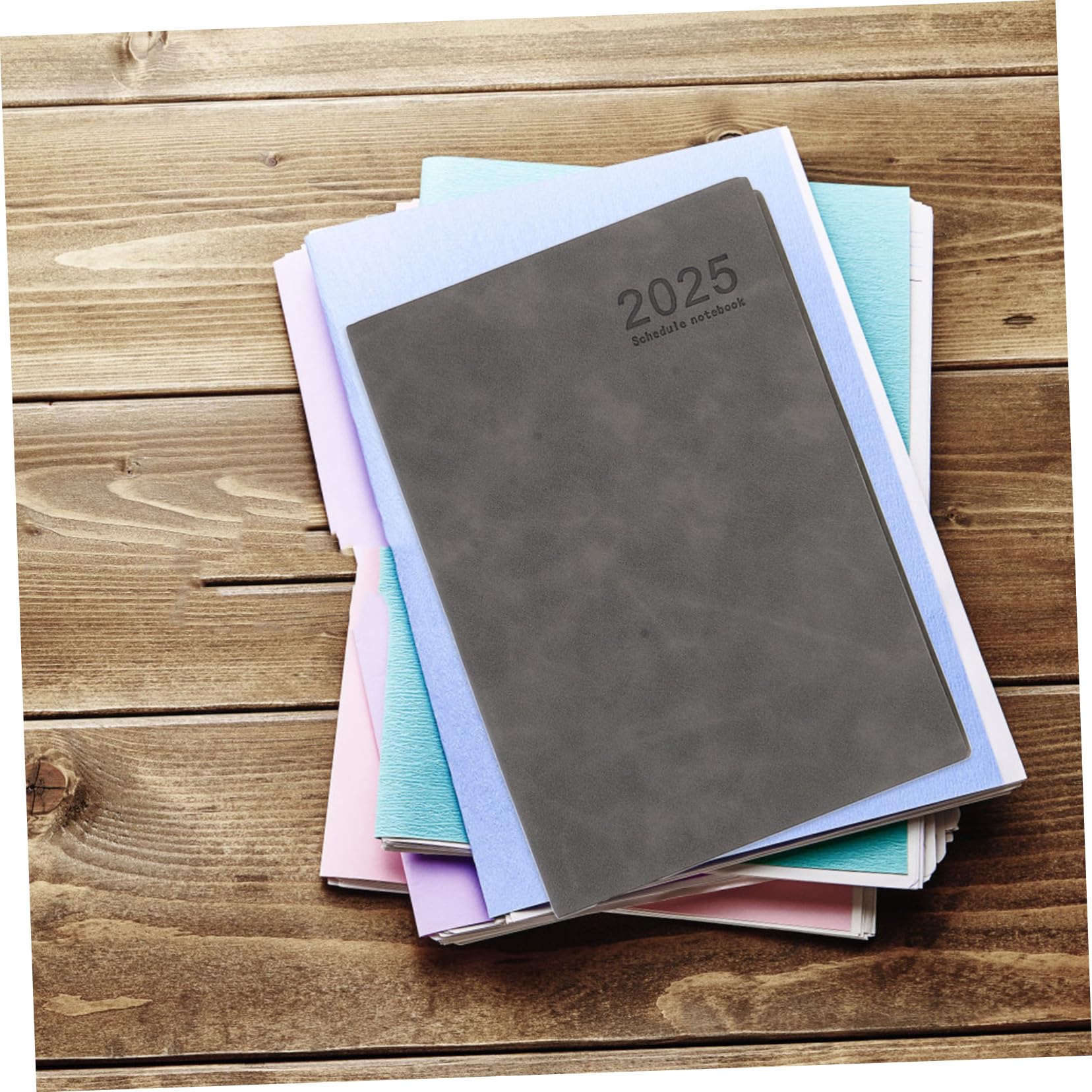Pack 2025 Pu Hardcover Planer Notizbuch A5 für Zeitmanagement