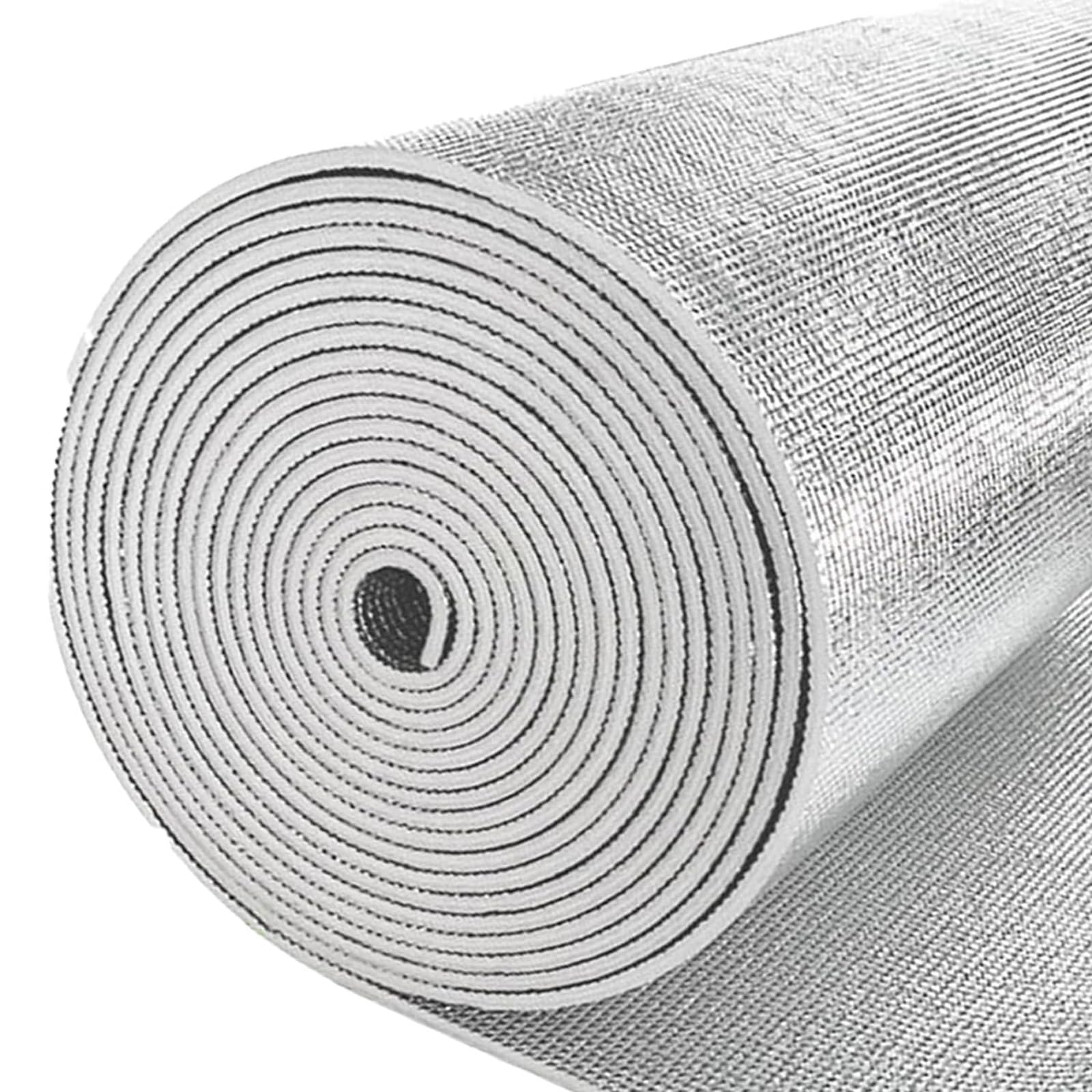 Aluminisé A Bulles Double Face Isolant Thermique Double RéFléChissant Couches, Isolation Durable RéFlecteur Chaleur 3.5 mm RéFléChissant Isolant Thermique Mur(1×50m)