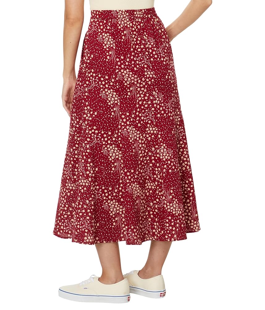 Toad&Co Womens Manzana Paneled Midi Skirt Midnight Leaf