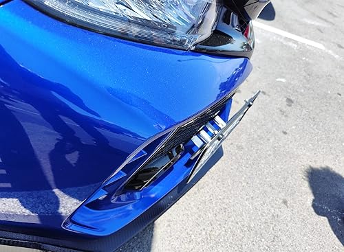 Miniatura 8 de iJDMTOY Kit de reubicación de placa de matrícula de montaje en malla frontal sin taladro, compatible con Honda Civic Si o Type-R Touring Hatchback