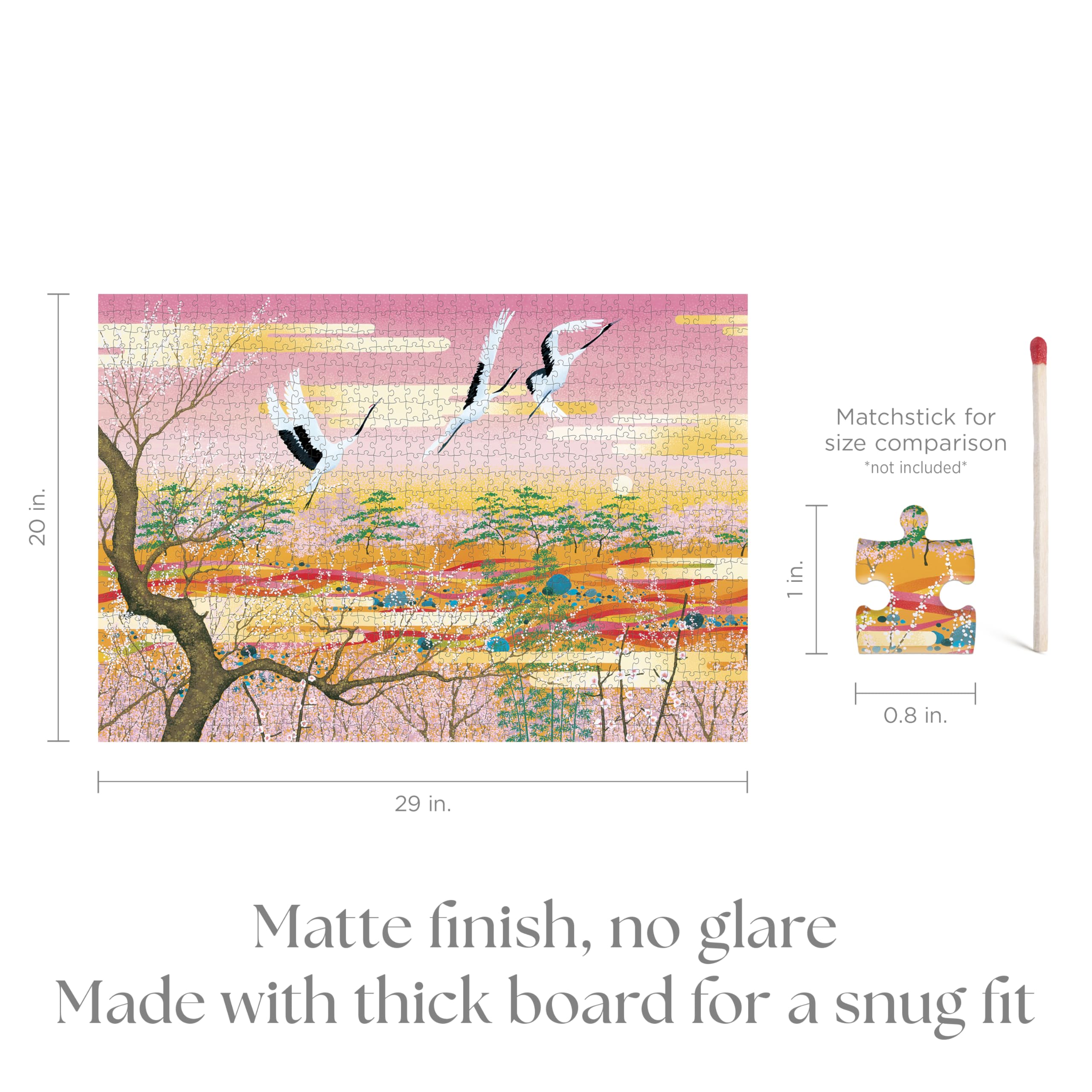 Pomegranate 1000-Piece Jigsaw Puzzle for Adults, Masayoshi Mizuho, Japanese Art Puzzle, Matte Finish, Snug Fit - Image 2