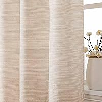 Vista 3 de Valea Home Cenefa de lino a rayas Chenile para cocina, bolsillo para barra, cenefas rústicas de cortina de ventana de 18 pulgadas de longitud