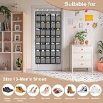 Organisateur de chaussures à 35 poches à accrocher sur la porte, Rangement de chaussures pour placard, Grand support de rangement pour chaussures (Noir)