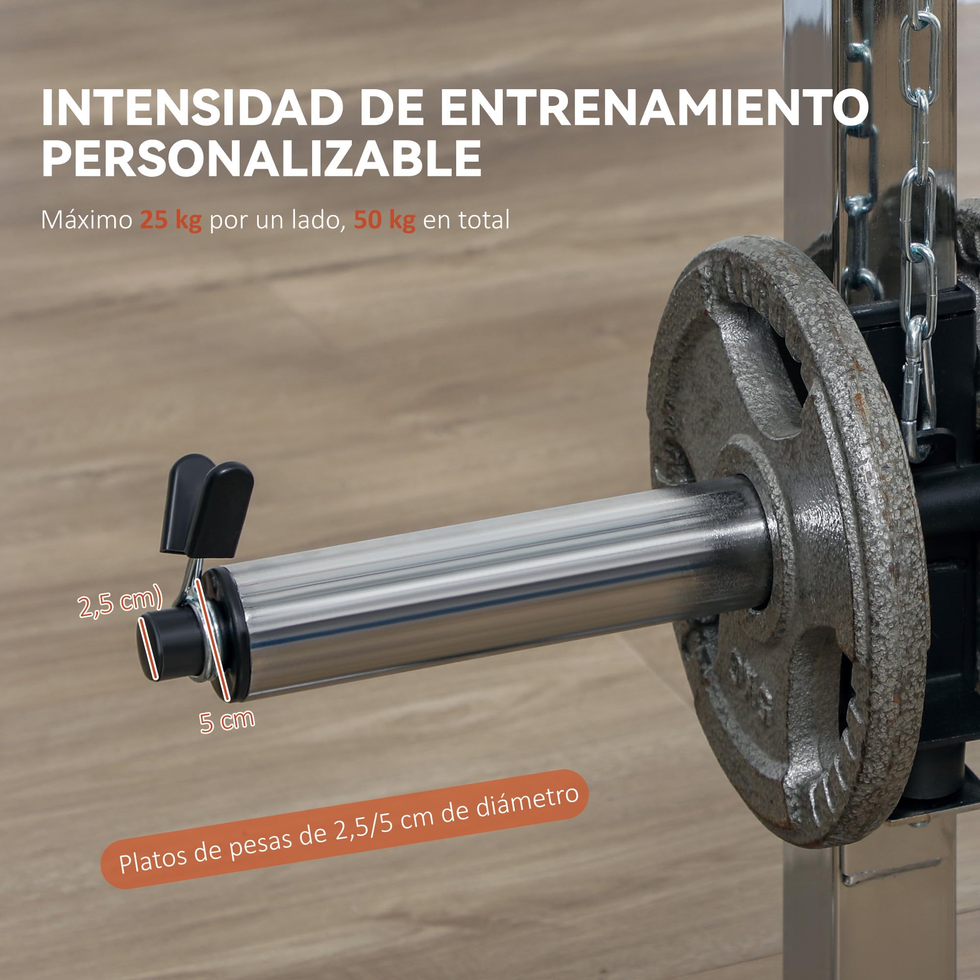 SPORTNOW Smith Machine Multiestación de Musculación Máquina Multifunción de Musculación con Soporte para Sentadillas y Barra para Pesas para Entrenamiento Fitness en Hogar Negro