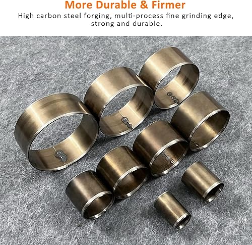 Miniatura 6 de Juego de 9 piezas de cortador de agujeros de cuero, 9 tamaños en forma de lágrima de cuero, herramienta de corte de troqueles de corte para