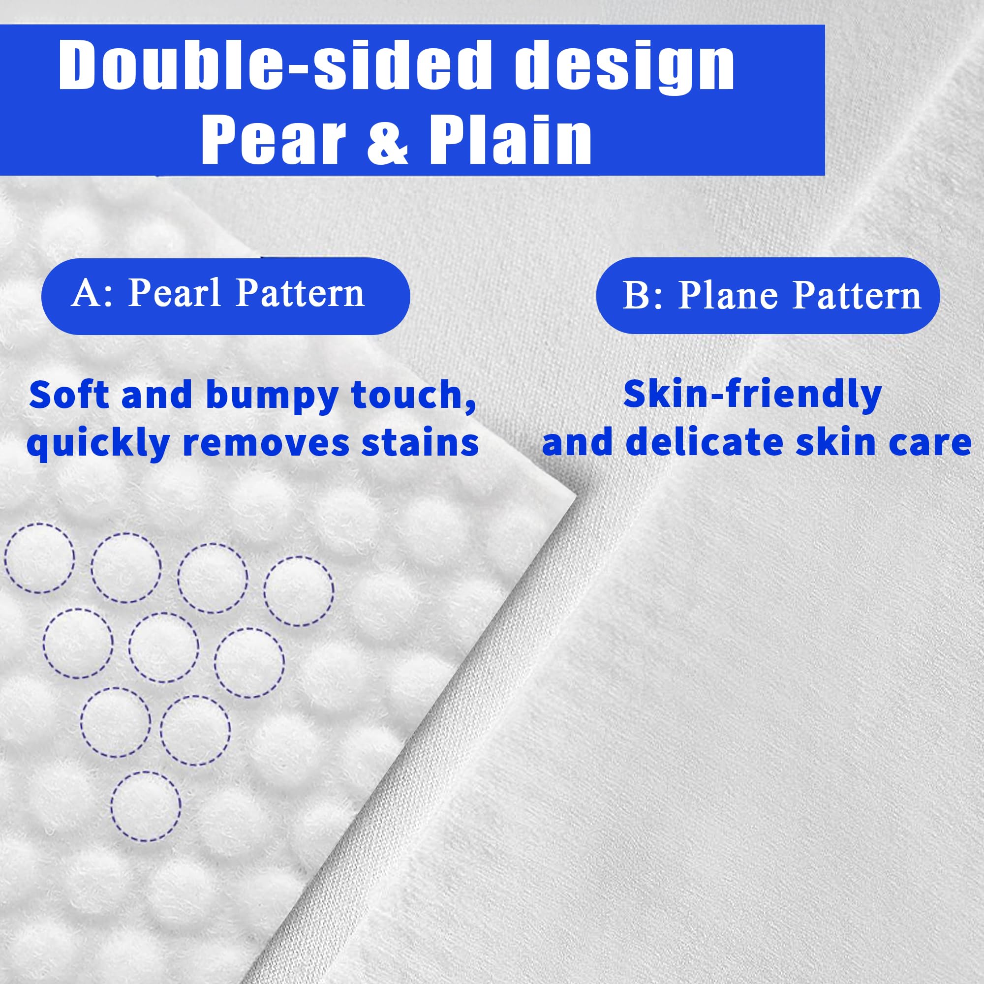 100-Count Disposable Facial Towels, Ultra-Soft Double-Sided Face Cloths