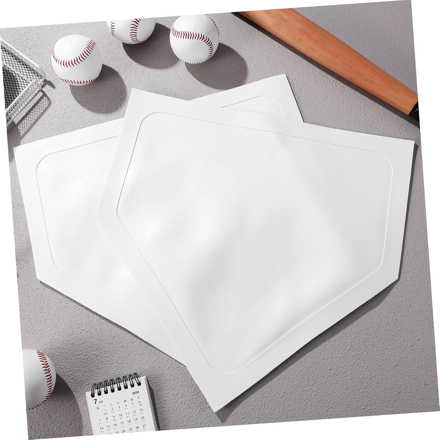 2Pcs Baseball Training Plates Lightweight Durable Home Plates for Practice Material Slip Resistant Surface for Baseball Drills and Games