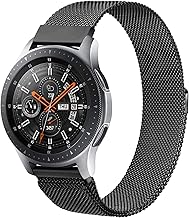 Metal Strap Compatible with Samsung Galaxy Watch 46 mm / Galaxy Watch 3 45 mm / Gear S3 Frontier / S3 Classic, 22 mm for Huawei Watch GT / GT 2 46 mm / Polar Vantage M, black