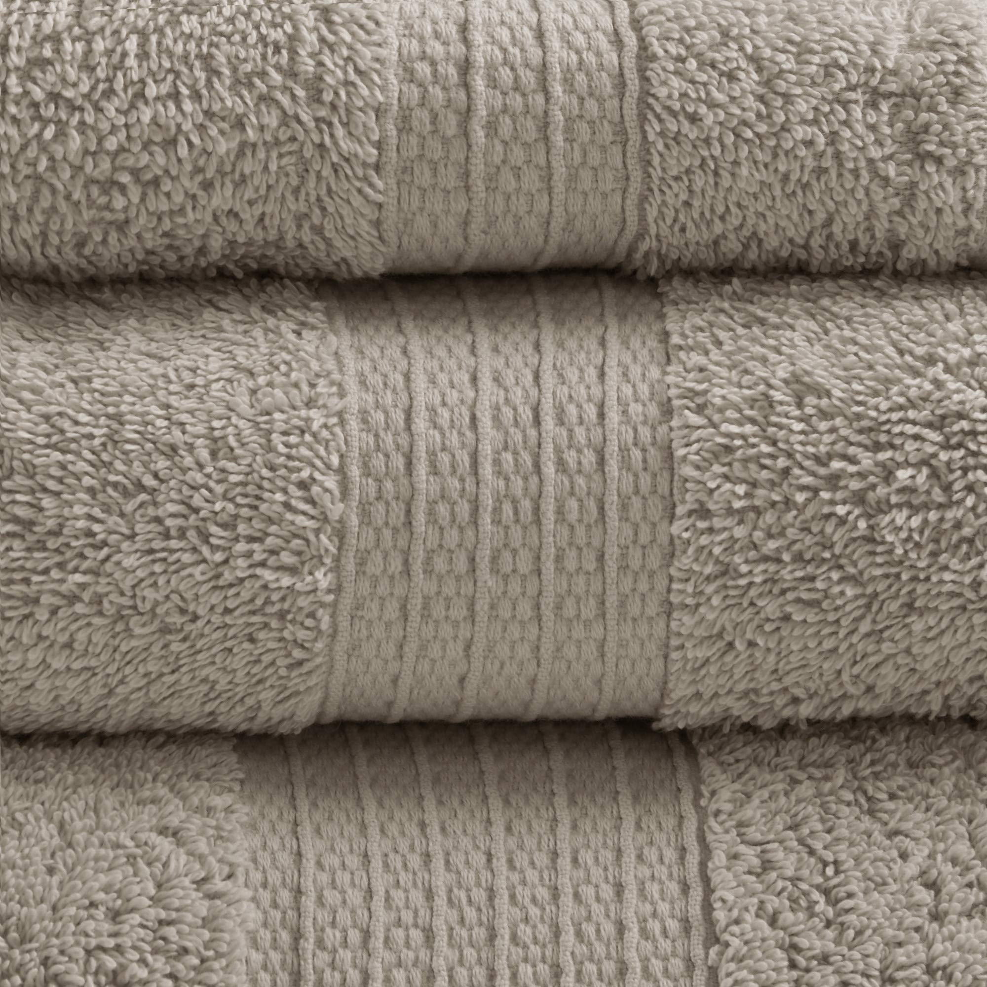 Madison Park Set di asciugamani da bagno in 100% cotone biologico, qualità alberghiera e spa, altamente assorbenti, ad asciugatura rapida, include per doccia, lavaggio a mano e viso, multicolore, 6