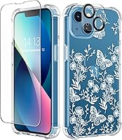 Vista 177 de GVIEWIN - Funda para iPhone 11 con protector de pantalla + protector de lente de cámara, cubierta protectora transparente suave de poliuretano