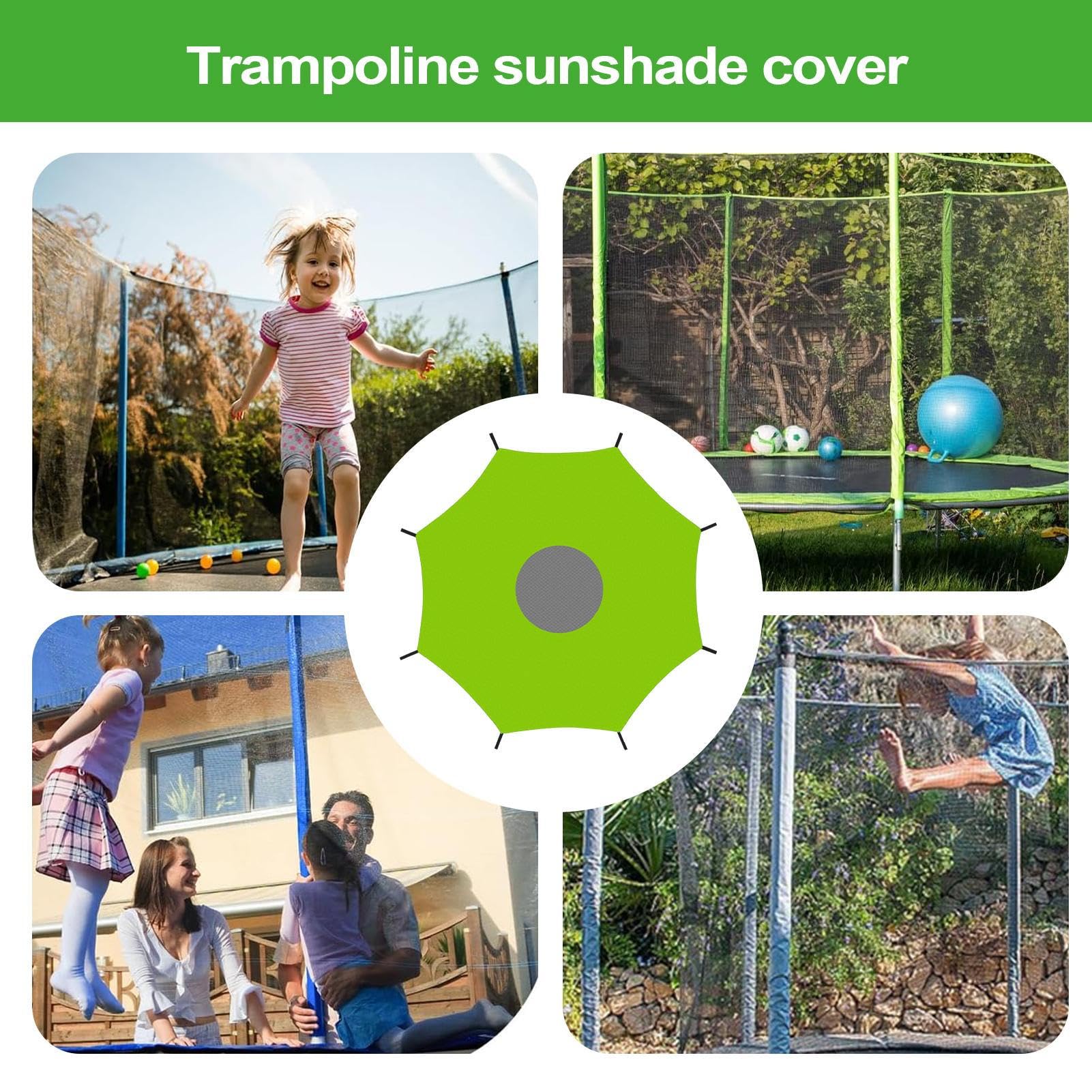 Osłona Przeciwsłoneczna na Trampolinę Zadaszenie Zewnętrzne Oxford