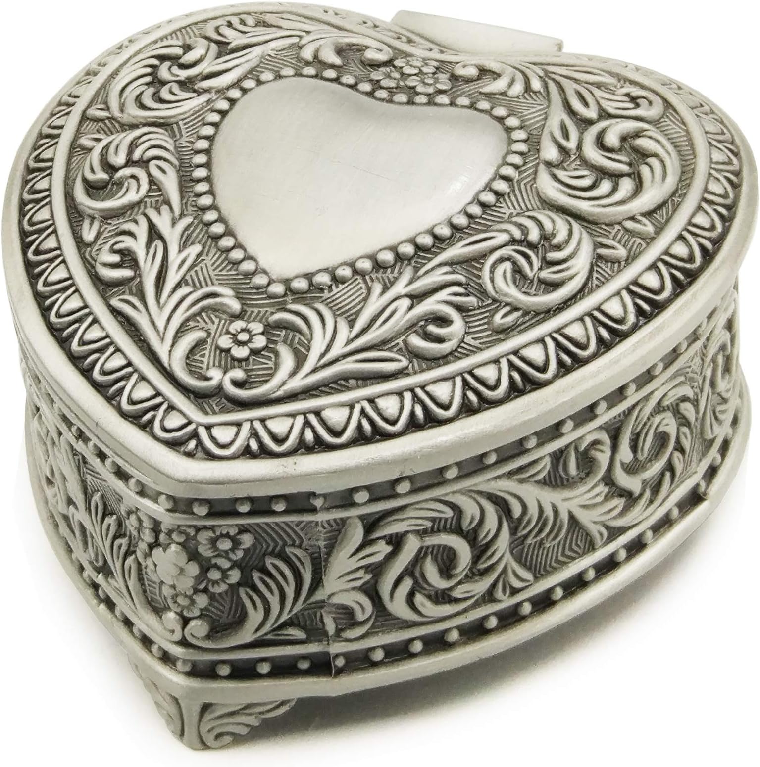 Wingostore Emboss Alloy Metal Music Box Wind Up and Golden Movement Music Box for Christmas/Birthday/Valentine's Day (HearShapedMetalYMSS, You are My Sunshine)