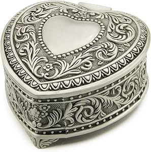 Falado Emboss Alloy Metal Music Box Wind Up And Golden - View #5