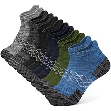Cushioned Men's Ankle Socks Terry Padded Sole Anti-Blister 6 Pack