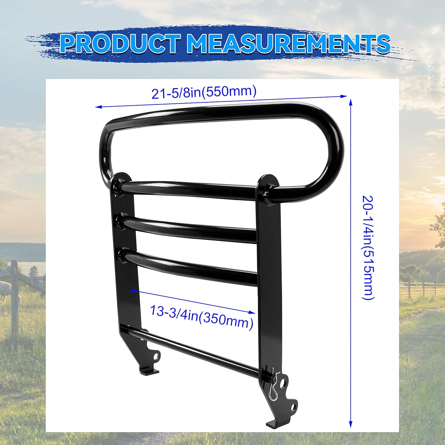 HECASA Brush Guard Compatible with John Deere X300 X500 Kit X304 X320 X324 X330 X340 X520 X530 X534 Replacement for BM23057 Bumper Guard